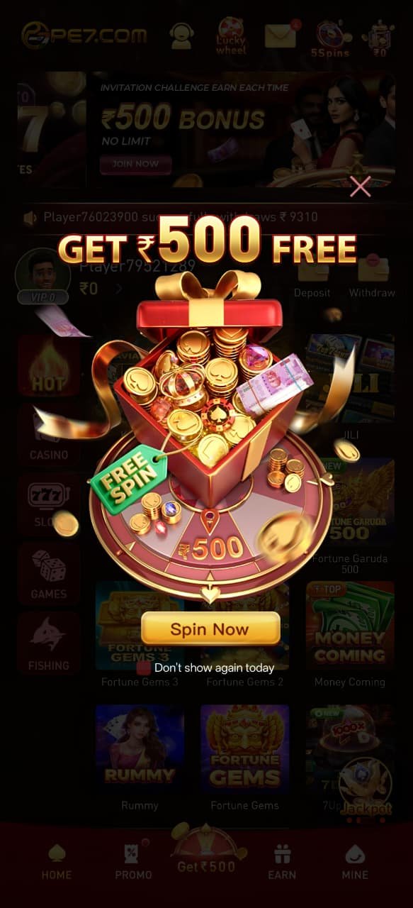 PE7 Game APK download screen showing PE7 login, registration, and mobile gaming interface.